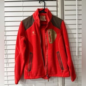 Black Yak Women’s Red and Brown Fleece Jacket! Size 95 (Small) Best Offer! ❤️🤎
